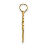 Load image into Gallery viewer, 14K Yellow Gold Cut-Out Cross With Small Interior Cross Charm Pendant