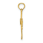Load image into Gallery viewer, 14K Yellow Gold Cross With Drape Charm Pendant