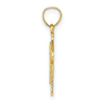 Load image into Gallery viewer, 14K Yellow Gold Solid Textured Cross Charm Pendant
