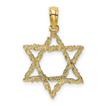 Load image into Gallery viewer, 14K Yellow Gold STAR OF DAVID Charm Pendant