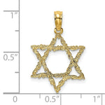 Load image into Gallery viewer, 14K Yellow Gold STAR OF DAVID Charm Pendant