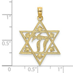 Load image into Gallery viewer, 14K Yellow Gold Textured STAR OF DAVID Charm Pendant