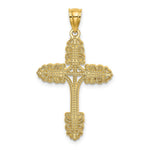Load image into Gallery viewer, 14K Yellow Gold Beaded Cross Charm Pendant
