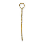 Load image into Gallery viewer, 14K Yellow Gold Beaded Tip Cross With Heart Center Charm Pendant