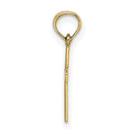 Load image into Gallery viewer, 14K Yellow Gold Polished Mini Cross With Heart Charm Pendant