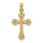 Load image into Gallery viewer, 14K Yellow Gold Polished and Engraved Cross Charm Pendant