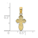 Load image into Gallery viewer, 14K Yellow Gold Mini Eastern Orthodox Cross Charm Pendant