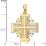 Load image into Gallery viewer, 14K Yellow Gold Cut-Out JERUSALEM Cross (CRUSADER'S Cross) Charm Pendant