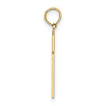 Load image into Gallery viewer, 14K Yellow Gold 2-D & Polished Block Style Stick Cross Charm Pendant
