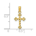 Load image into Gallery viewer, 14K Yellow Gold Diamond-cut Cross Pendant
