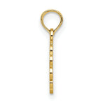 Load image into Gallery viewer, 14K Yellow Gold Praying Hands & Cross On Scalloped Round Disk Charm Pendant