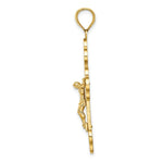 Load image into Gallery viewer, 14K Yellow Gold Crucifix With SPADE SHAPED TIPS Charm Pendant