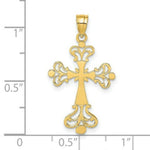 Load image into Gallery viewer, 14K Yellow Gold Polished Fancy Cross Charm Pendant