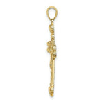 Load image into Gallery viewer, 14K Yellow Gold Crucifix With SUNBURST Charm Pendant