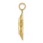 Load image into Gallery viewer, 14K Yellow Gold 2-D & Textured Jewish Star Of David Charm Pendant