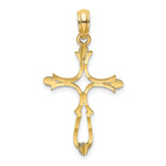 Load image into Gallery viewer, 14K Yellow Gold Diamond-cut Cross Charm Pendant