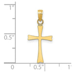 Load image into Gallery viewer, 14K Yellow Gold Polished Cross Charm Pendant