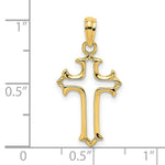 Load image into Gallery viewer, 14K Yellow Gold CUT-OUT Cross Charm Pendant