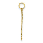 Load image into Gallery viewer, 14K Yellow Gold Cross Cut-Out With Heart Ends Charm Pendant