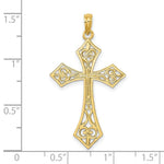 Load image into Gallery viewer, 14K Yellow Gold Filigree Cross Charm Pendant