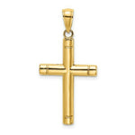 Load image into Gallery viewer, 14K Yellow Gold TUBULAR Cross Charm Pendant