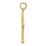 Load image into Gallery viewer, 14K Yellow Gold Solid & Beaded Cross Charm Pendant