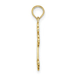 Load image into Gallery viewer, 14K Yellow Gold Arrow Tip Lace Center Cross Charm Pendant