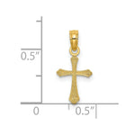 Load image into Gallery viewer, 14K Yellow Gold Textured Mini Cross Charm Pendant
