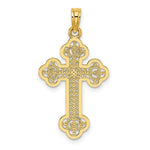 Load image into Gallery viewer, 14K Yellow Gold Cut-Out Design Cross Charm Pendant