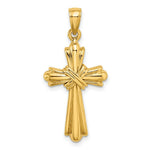 Load image into Gallery viewer, 14K Yellow Gold Polished Cross With X Center Charm Pendant