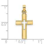 Load image into Gallery viewer, 14K Yellow Gold Polished and Cut-Out Cross Charm Pendant