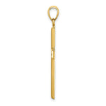 Load image into Gallery viewer, 14K Yellow Gold Polished Beaded Cross Charm Pendant