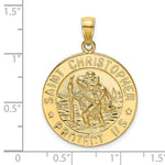 Load image into Gallery viewer, 14K Yellow Gold Polished SAINT CHRISTOPHER Coin Charm Pendant
