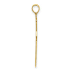 Load image into Gallery viewer, 14K Yellow Gold ARROW TIP Cross With Cross ACCENTS Charm Pendant