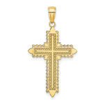 Load image into Gallery viewer, 14K Yellow Gold With Lace Border Cross Charm Pendant