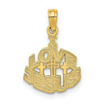 Load image into Gallery viewer, 14K Yellow Gold I Love JESUS Cross Charm Pendant