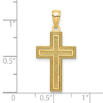 Load image into Gallery viewer, 14K Yellow Gold Block Cross Charm Pendant