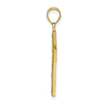 Load image into Gallery viewer, 14K Yellow Gold Diamond-cut Block Cross Charm Pendant