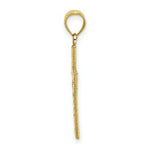 Load image into Gallery viewer, 14K Yellow Gold Diamond-cut EDGE & FILIGREE CENTER Cross Charm Pendant