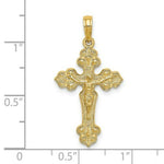 Load image into Gallery viewer, 14K Yellow Gold Crucifix With FANCY TIPS Charm Pendant