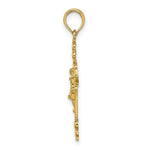 Load image into Gallery viewer, 14K Yellow Gold Crucifix With FANCY TIPS Charm Pendant