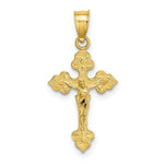 Load image into Gallery viewer, 14K Yellow Gold Crucifix With FANCY TIPS Charm Pendant