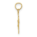 Load image into Gallery viewer, 14K Yellow Gold Mini Crucifix With Fancy Tips Charm Pendant