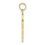 Load image into Gallery viewer, 14K Yellow Gold Flower In Cross Charm Pendant