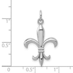 Load image into Gallery viewer, 14K White Gold Polished Fleur De Lis Charm