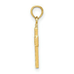 Load image into Gallery viewer, 14K Yellow Gold Cut-Out Heart Design Cross Charm Pendant