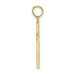 Load image into Gallery viewer, 14K Yellow Gold Diamond-cut EDGE & FILIGREE CENTER Cross Charm Pendant