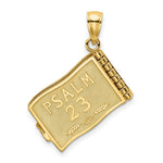 Load image into Gallery viewer, 14K Yellow Gold 3-D With Moveable Pages THE LORD IS MY SHEPHERD(PSALM 23) Charm Pendant
