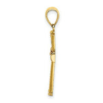 Load image into Gallery viewer, 14K Yellow Gold Red Stained Glass Cross Charm Pendant