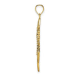 Load image into Gallery viewer, 14K Yellow Gold Blue & Red Stained Glass Cross Charm Pendant